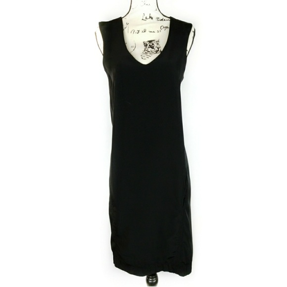 zara Dresses & Skirts - Zara black V-neck sleeveless dress w/ side pockets